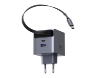 UGREEN Ładowarka sieciowa GaN X614USB-C + USB45W z kablem szara - 1417001 - zdjęcie 5